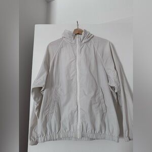 Lightweight Hooded Zip Jacket — Soft Off-White